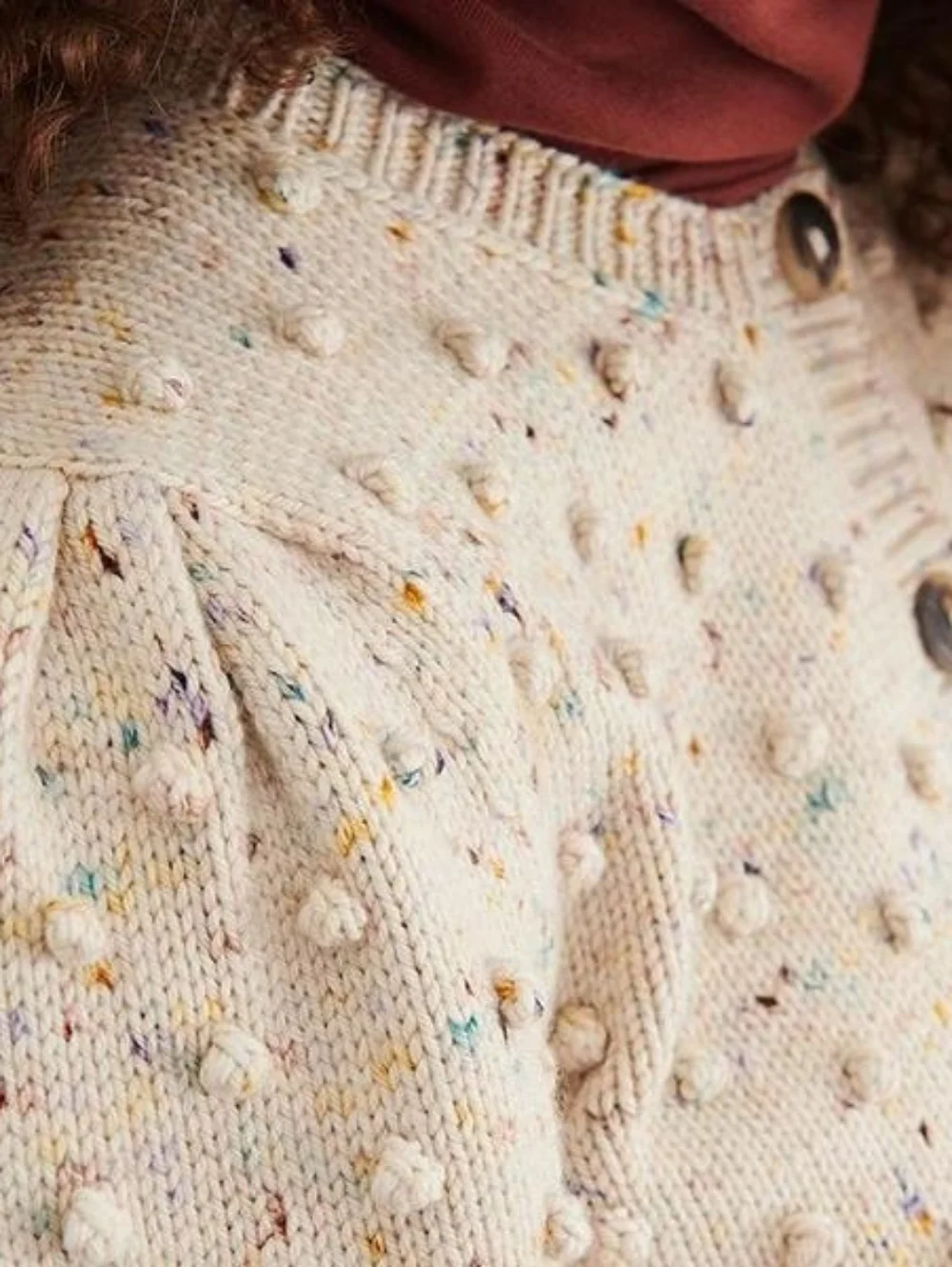 Misha & Puff Ellie Popcorn Cardigan in Iris Confetti - Picture 3 of 15